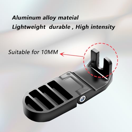LOOEEL 1 Pair 10MM U Slot Bicycle Rear Pedals Folding Rear Seat Footrest Pedals Cycling Accessories for Mountain Bike, Folding Bicycle