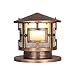 Produktbild EASTYY Traditionelle Vintage IP55 Wasserdichte Outdoor Landschaft Spalte Licht Runde Glasdruckguss Aluminium Säule Laterne E27 Dekor Regendicht Patio Garten Villa Tür Säule Tischleuchte