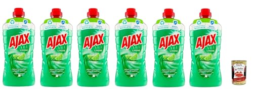 Ajax Detersivo Pavimenti Limpiador de suelos, limpiador de frescura y limpieza, limón, 950 ml + Italian Gourmet Polpa 400 g