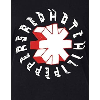 Red Hot Chili Peppers T Shirt Hand Drawn Logo Officiel Femme Skinny Fit Noir – Image 2