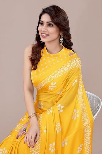 Image of MIRCHI FASHION Women's Ready to Wear 1 Minute Drape Chiffon Printed Saree with Blouse Piece