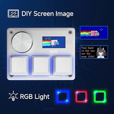 O3C Rapid Trigger Hall Effect Keyboard Suitable for OSU and Geometry Dash Rhythm Game Macro Keypad with Magnetic Linear Switches (Silvery, Gateron KS-20 White Switch)