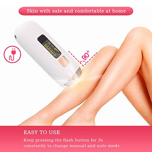 TUMAKOU Painless Permanent Hair Removal Device for Women & Men - 999,999 Flashes - Home Use for Face, Armpits, Arms, Chest, Back, Bikini Line and Legs (Hair Removal Device) - Thumbnail 4