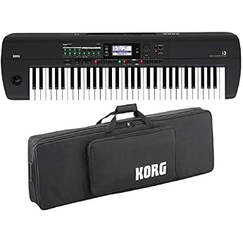 KORG - Music Workstation i3 MB Super Matte Black + Genuine Soft Case SC-KINGKORG/KROME Set