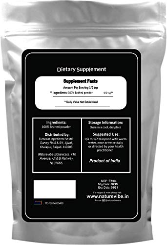 Poudre de Brahmi Bacopa Monnieri Solution Stress et Manque de Sommeil 200g - 2