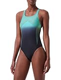 Speedo Digital Placement Medalist Badeanzug für Damen, Schwarz/Blau, 42 (DE 46)