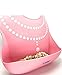 Waterproof Bibs for Toddlers - Silicone Baby Bib- Up to 6 Years Old -Pink Pearl