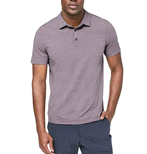 Lululemon Evolution Polo - HGHP (Heathered Graphite Purple) (L)