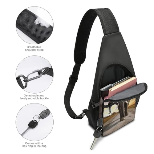 Mochila bandolera ligera para senderismo y viaje unisex miniatura 4