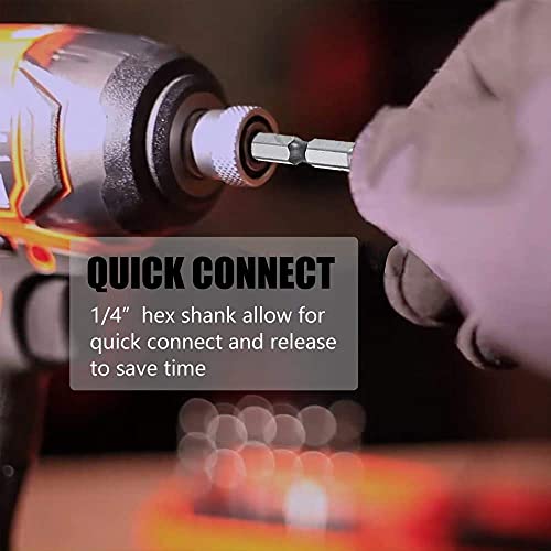 Hymnorq M4 X 0.7 Metric Combo Tap Drill Bit, Black Tiain Finish M35 Cobalt Steel, Quick Change 1/4 Inch Hex Shank And Self-Centering 118 Degree Split Point, For Aluminum Brass Iron Stainless Steel #TOP4