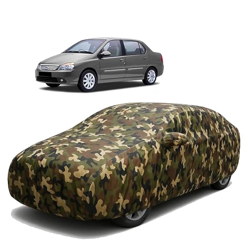 Image of Sulfar 100% Waterproof Car Body Cover for Tata Indigo XL - Triple-Stitched Dustproof UV, Heat & Rain Protection with Mirror Pockets, Full-Bottom Elastic & Free Storage Bag - All-Weather Indoor Outdoor