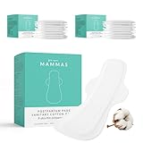 Compresas Postparto Algodon 100 Por Cien 16 Unidades Ultra Absorbentes Hipoalergenicas Sin Cloro Compresas Postnatales Maternidad Protección Suave Recuperación Postparto Higiene Intima Mama