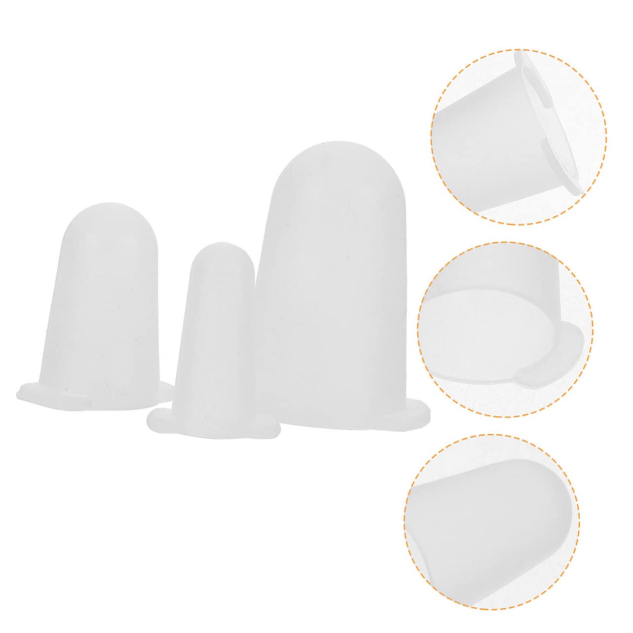 VALICLUD 6 pièces Couvre-Embouts de Douilles Pâtisserie Silicone Souple Protection Anti-Rayures pour Décoration Gâteaux Petit Moyen Grand Accessoires Réutilisables pour Poche à Douille
