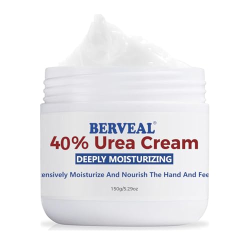 BERVEAL Urea Cream foot cream, 40 percent Foot Care Lotion for Cracked Heels,Moisturizing?Cracked Heels, Ultra,Rough, Dry, Calloused Feet,Softening Rough skin on feet for All Skin 5.29 fl.oz