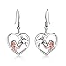 YFN Boucles D'oreilles Cheval en or Rose Bijoux Boucles D'oreilles Animaux en Argent Sterling Filles Cheval Cadeau pour les Filles (Boucles D'oreilles Cheval Rose 2)
