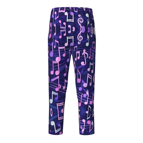 Pajama Pants Pajama Bottoms with Elastic Waistband Sleepwear Lounge Pants, Music Note2