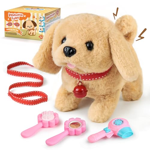 Elektronisches Haustier Hund,Spielzeug Hund mit Leine der Läuft und Bellt...