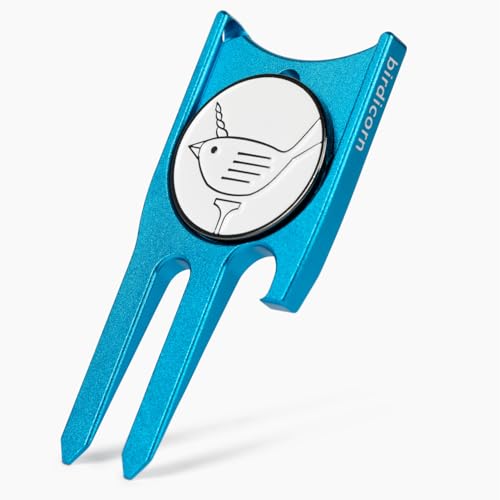 Birdicorn Le 6 en 1 Outil de Golf Relève-Pitch, Bleu