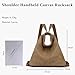 CORIOS Mochila para Mujer Bolso de Mano de Lona Casual Bolso Mochilas Morral Backpack Gran Capacidad Bolso de Hombro Vintage Bolso Tote para Compras Citas Trabajo Viajes Café Imagen de CORIOS Mochila para Mujer Bolso de Mano de Lona Casual Bolso Mochilas Morral Backpack Gran Capacidad Bolso de Hombro Vintage Bolso Tote para Compras Citas Trabajo Viajes Café