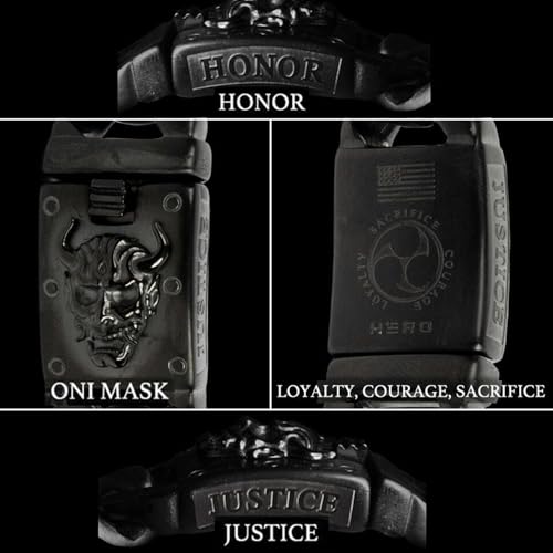 Hero Company Samurai Honor & Justice Cuban Link Bracelet - Helps Pair Veterans With A Service Dog Or Shelter Dog2