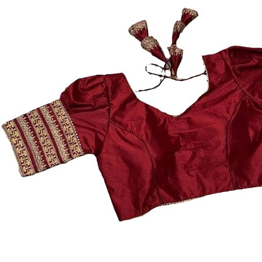 Elegant Printed Phantom Women Blouse Short Sleeve Traditional Festive Casual Ethnic Saree Blouse-image-19