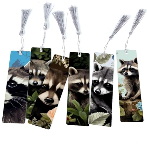 Marque-pages raton laveur lot de 6 pour optimiser votre temps de lecture quotidienne
