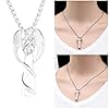 Oinsi EternityMemory Angel Lady Stainless Steel Cremation Pendant Necklace Ashes Keepsake Holder Memorial Urn Jewelry
