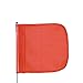 Flagstaff FS12 Split Pole Safety Flag, Male Quick Disconnect Base, 12" Overall Length, 11" Overall Width, Orange (Pack of 1)