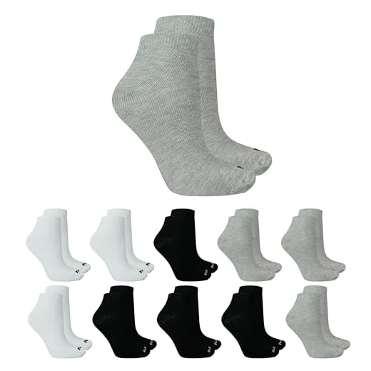 MASH Kit 10 Pares de Meia Cano Curto Esportiva Fina Algodão Respirável, 3 Branco - 3 Cinza Mescla Claro - 4 Preto, 39-44