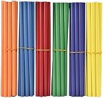 60 Pièces de rythmiques pour enfants en vrac, 12 Inch Wood Lummi Sticks Instruments de percussion en salle de musique, 6 Couleurs