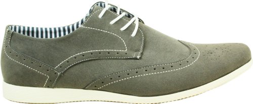 Coronado Men's Casual Shoes Cody-4 Faux Suede Soft Comfort Oxford With A Classic Wing Tip Toe Grey 7.5M #TOP3
