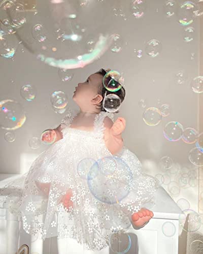 Toddler Baby Girl Tutu Dress Sleeveless Daisy Floral Layered Tulle Dress Kids Princess Birthday Party Beach Dresses (C-White, 2-3T)