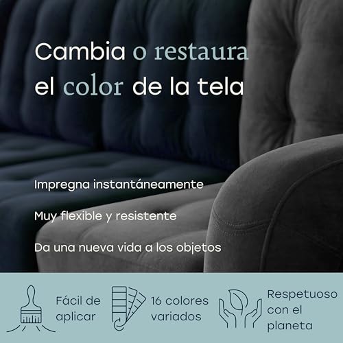 Miniatura 2 de Fabricoat - Pintura Para Tela, Utilizada Para Restaurar O Cambiar El Color De Tapicería, Muebles Suaves, Interiores De Automóviles, Ropa Y Calzado. 500 Ml, Negro