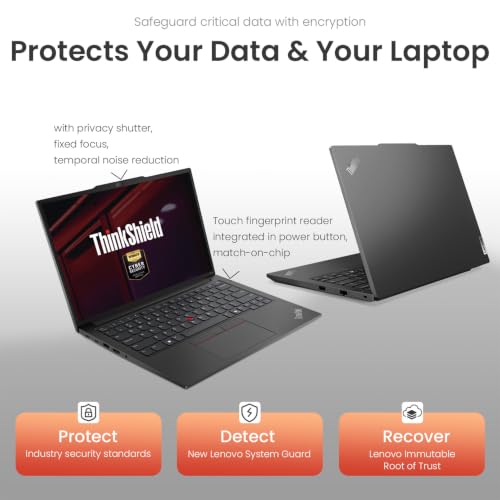 Image of Lenovo ThinkPad E14 14 inch FHD+ 60Hz AMD Ryzen 7 250 Business Laptop | 64GB DDR5 RAM, 2TB SSD, Backlit Keyboard, Fingerprint Reader, RJ 45, Wi-Fi 6, Windows 11 Pro, Black, w /Bundle