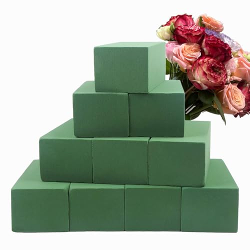 Listado de Espuma . 48 TYWQGFK 10 bloques de espuma floral,Bloque de espuma verde húmedo y seco,Espuma para arreglos florales,Para decoraciones de espuma floral artificial y fresca,(8,86' x 4,1'...