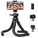 Trípode para Teléfono Móvil, Trípode de Cámara, Mini Trípode Bluetooth, Trípode Selfie Stick, con un Trípode de Tornillo Universal de 1/4 de Pulgada para iPhone、Samsung, Xiaomi、Huawei、 Gopro.