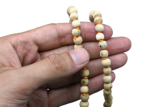 Image of Crystal Heaven Tulsi Mala Original - Certified Tulasi Mala Spiritual Beads Necklace for Meditation and Prayer for Men and Women