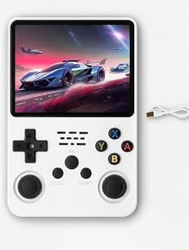 R36S Retro Handheld Game Console 64GB with 3.5 Inch IPS HD Screen, Dual Joystick, Type-C Fast Charging, Built-in 10000+ Games, Supports 20+ Emulators (PSP, N64, GBA, NES, MAME)