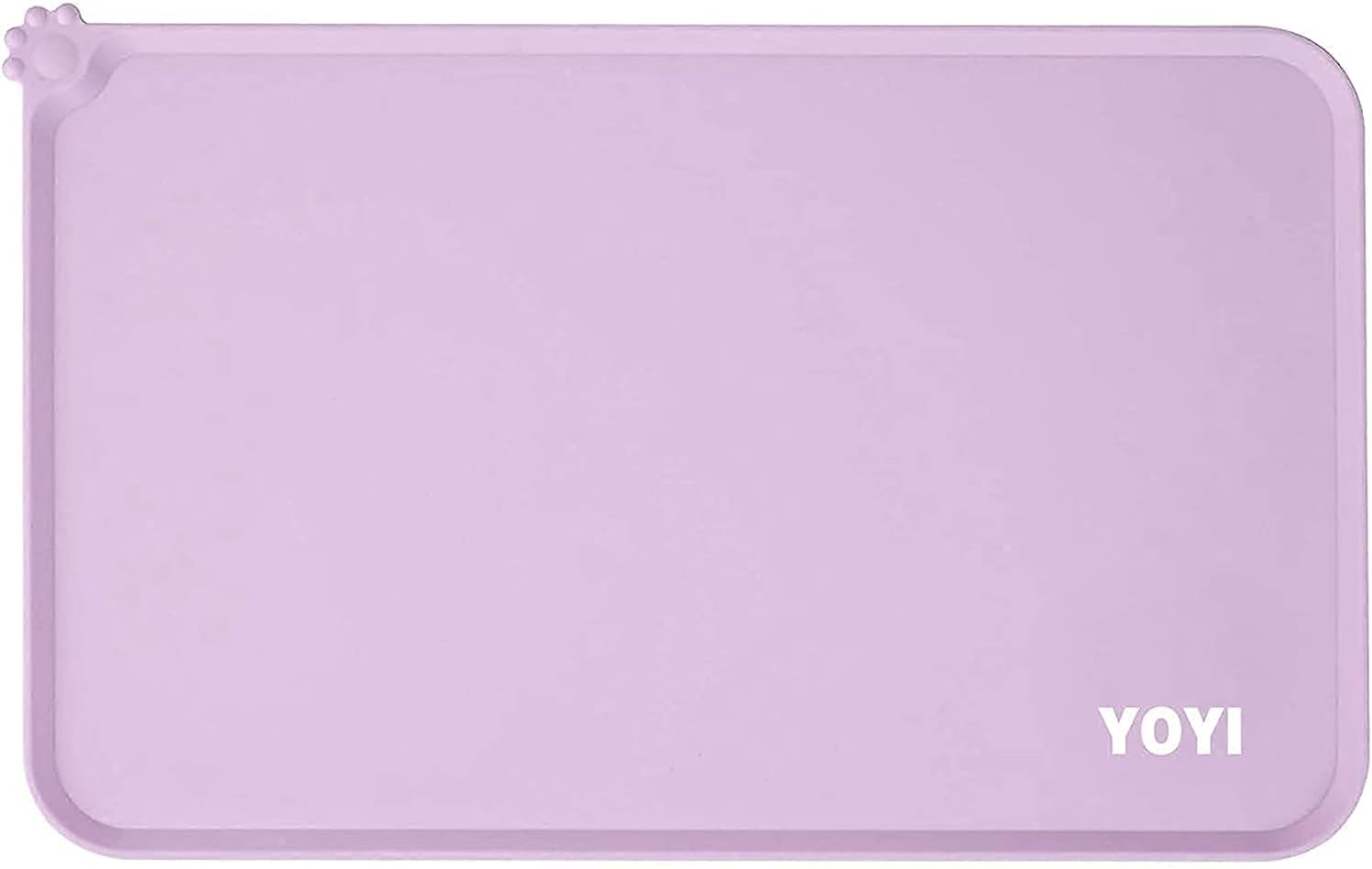 YOYI Dog Cat Food Mat, Anti-Slip Pet Bowl Mats, Pet Feeding Mat, Nonslip Pet Food Mat, Silicone Dog Bowl Mat, Washable Dog Mat for Food…
