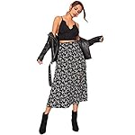 Floerns-Womens-Boho-Floral-High-Waist-Split-A-Line-Midi-Skirt