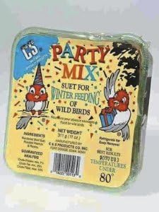 C & S Products Party Mix Suet Beef Suet,Peanuts,Raisins 11 Oz