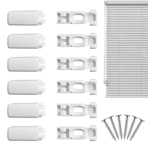 NATOSU 6 Stück Plissee Ersatzteile klemmträger, Spannschuhe für verspannte Plissees, für Klebeträger und Stick & Fix Front Klebeplatten