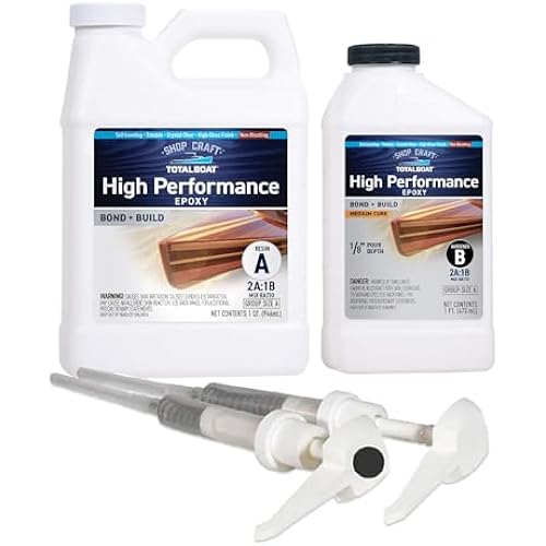 TotalBoat High Performance Clear Marine Epoxy Resin - 1.5 Quart Kit, Medium