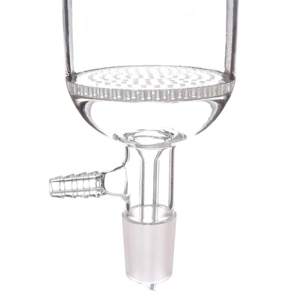 Embudo de vidrio de laboratorio con placa de orificio de 24 mm, calibre 30, 60, 100, 250, 500 y 1000 ml, 1 unidad(500ml)