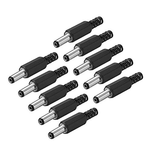 Conector macho DC 5.5x2.1 mm soluciona cortes de energia en jack adaptador de corriente negro