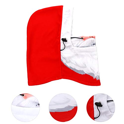 KESYOO Rosto de Natal Bandana Rosto de Inverno Capacete Quente Traje de Papai Noel Balaclavas Ciclis