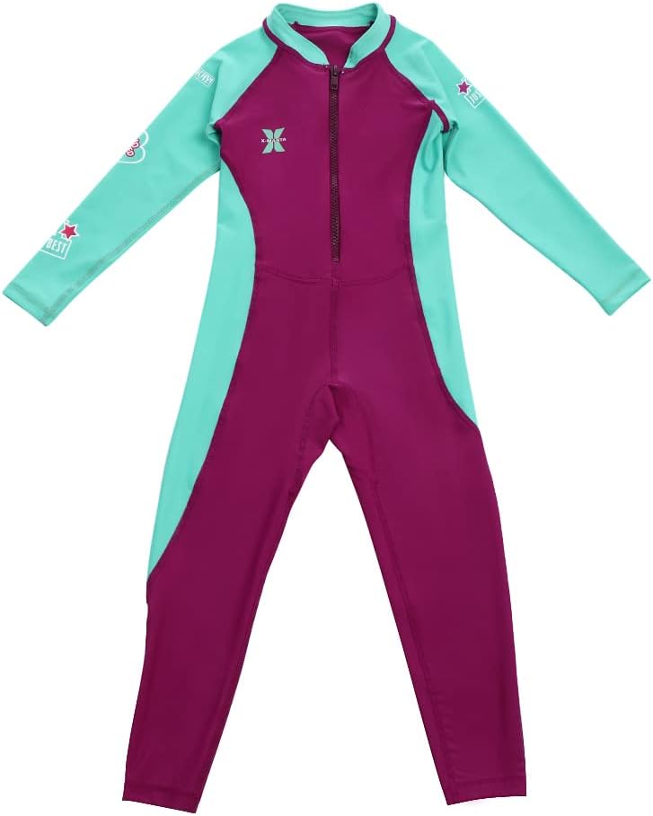 IBTOM CASTLE Boys Girls Full Body Swimsuit Long Sleeve Rash Guard Swimwear One Piece Bathing Suit