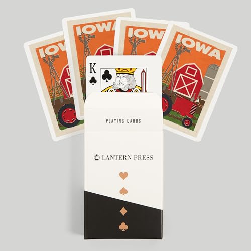Lantern Press Naipes Póker Iowa Madera 52 Cartas miniatura 6
