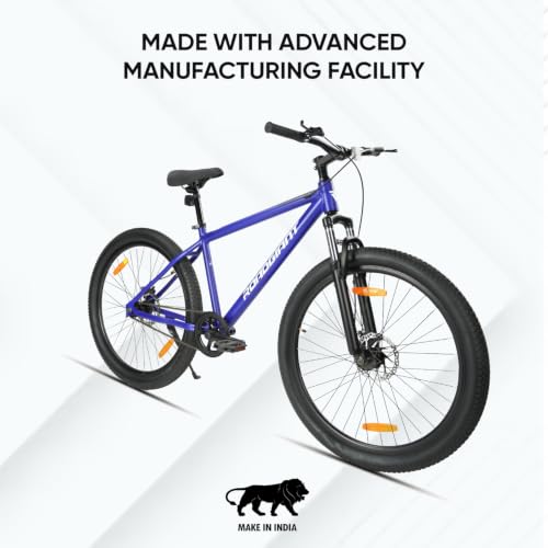Image of ROADGIANT Filipino 24T MTB Aluminum Alloy Frame Bicycle with Dual Disc Brakes Single Speed Front Suspension Unisex for All-Terrain Riding (Navy Blue)