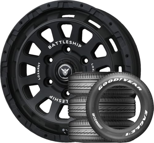 【ハイエース200系】ロクサーニ バトルシップ NEO (16×6.5J 6-139.7 +38) マットブラック + GOODYEAR NASCAR PLUS(ナスカープラス) 215/65R16